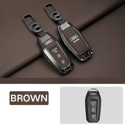 Audi Premium Leather Protection Car Key Fob Case Cover For Audi A5, A5L, Q5, Q6, Q6L, e-tron (2025/2026) - i-Station Mobile Phone & Electronic Device Repair and Accessories