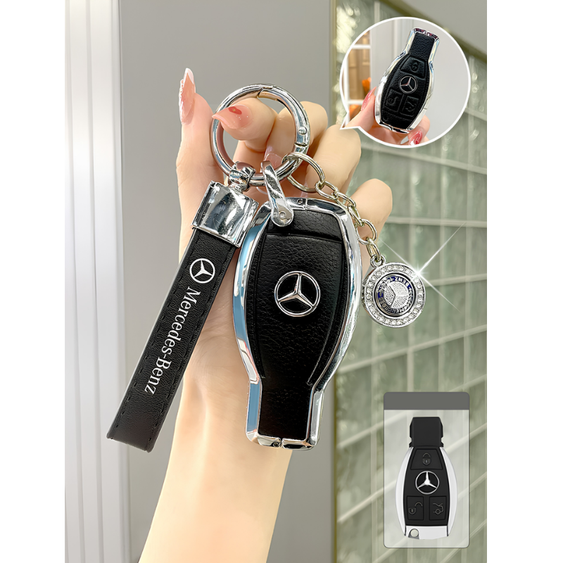 Load image into Gallery viewer, Mercedes Benz Glitter Leather Car Key Fob Case Cover For E300L, C260L, C200, GLB, A200L, S-Class, GLC260, GLE350, GLA - i-Station Mobile Phone &amp; Electronic Device Repair and Accessories
