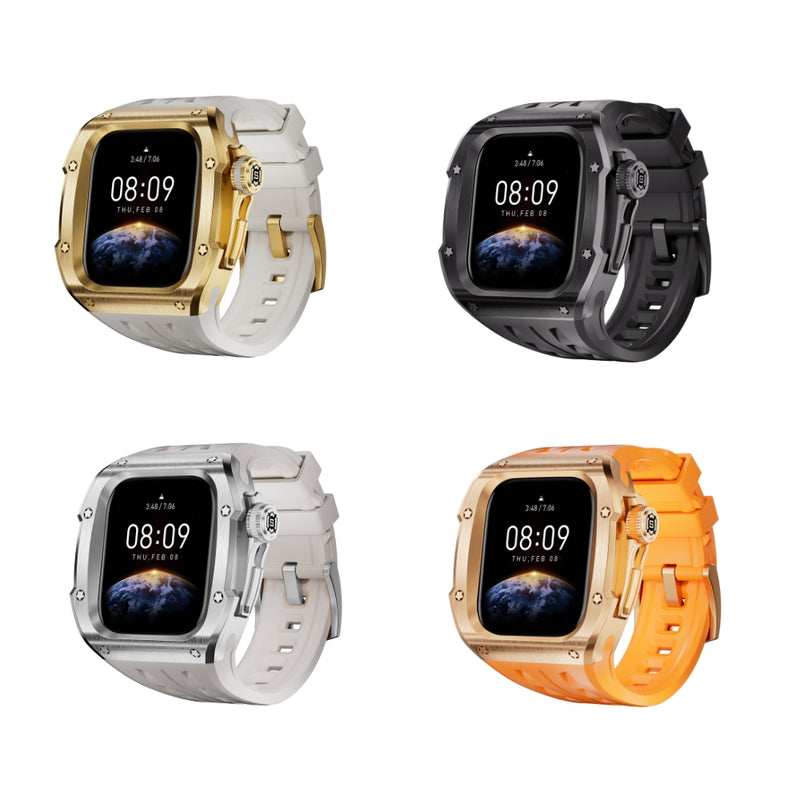 Load image into Gallery viewer, Apple Watch Series 4/5/6/SE/7/8/9/10/Ultra - Shockproof Metal Modified Case + Watch Strap
