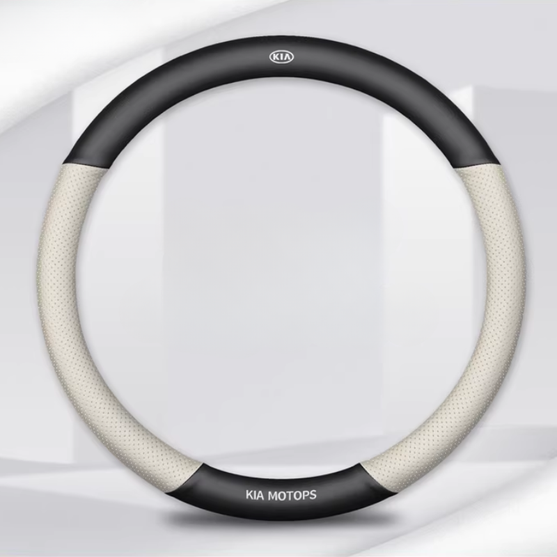 Load image into Gallery viewer, Kia Nappa &amp; Carbon Fiber Car Steering Wheel Covers for K3, K5, K2, Sonet, Sportage, Seltos, KX3, Stonic, K4, KX5, Pegas, EV5
