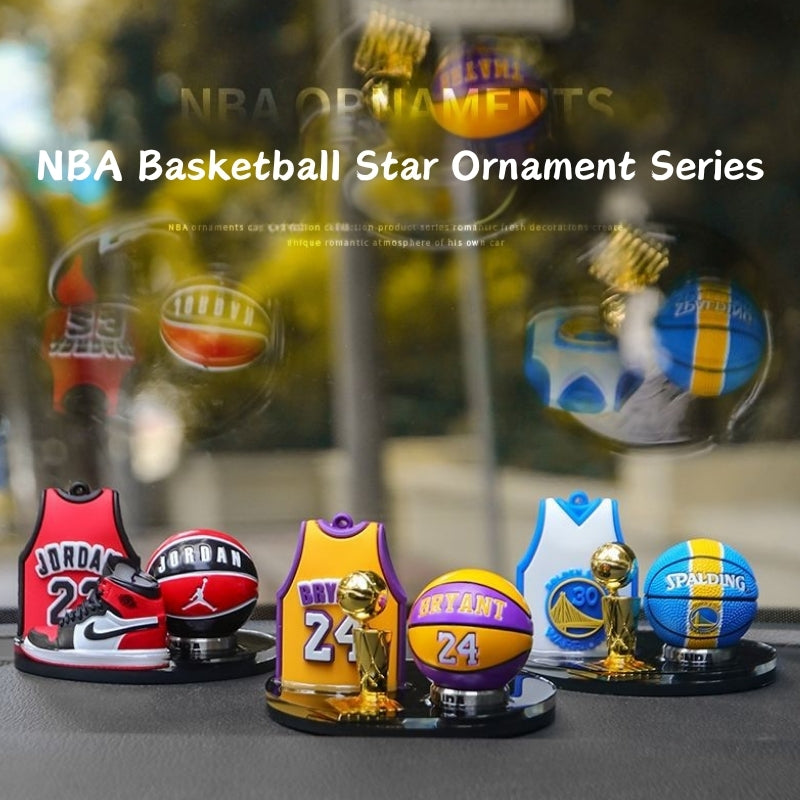 Load image into Gallery viewer, Car Dashboard Ornament Set Creative NBA Basketball Star Themed with Matching Interior Mat - i-Station Mobile Phone &amp; Electronic Device Repair and Accessories
