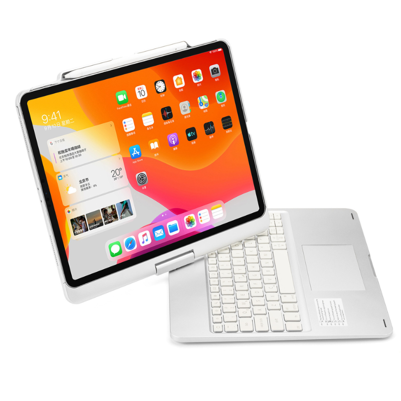 Load image into Gallery viewer, Apple iPad 7/8/9 10.2&#39;&#39; 7/8/9th Gen (2019/2020/2021) 360° Rotating Wireless Touchpad Keyboard Flip Cover Case
