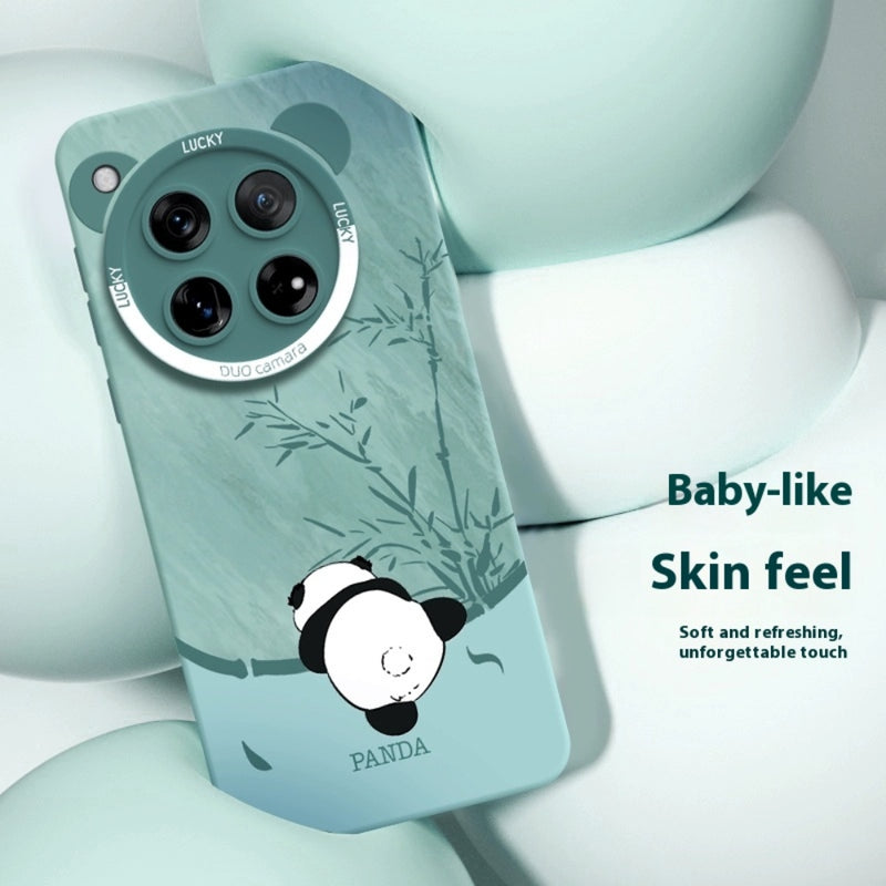 Load image into Gallery viewer, OnePlus 12 (PJD110, CPH2573, CPH2581, CPH2583) - Creative Panda Silicone Fashion Case
