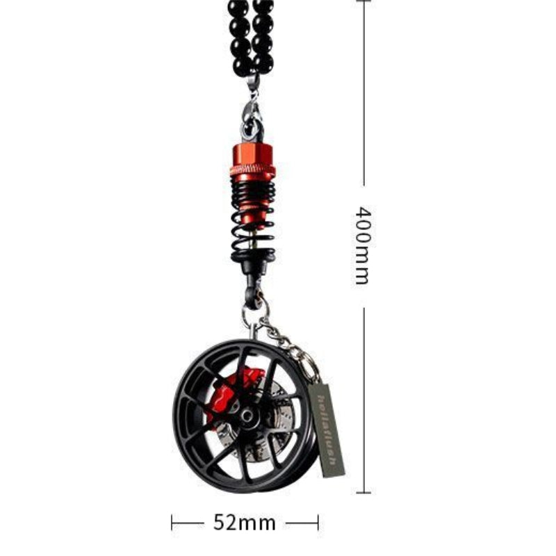 Load image into Gallery viewer, Q5T Wheel Hub Style Car Rearview Mirror Pendant Stylish High-End Vehicle Interior Accessory - i-Station Mobile Phone &amp; Electronic Device Repair and Accessories
