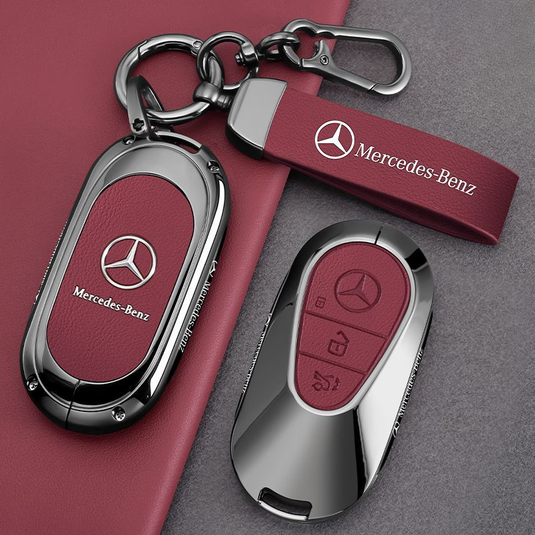 Mercedes Benz Premium Leather Protection Car Key Fob Case Cover for For Benz A, C, E, S, G-Class, GLA, GLB, GLC, GLE, GLS, CLA, CLS, EQC - i-Station Mobile Phone & Electronic Device Repair and Accessories