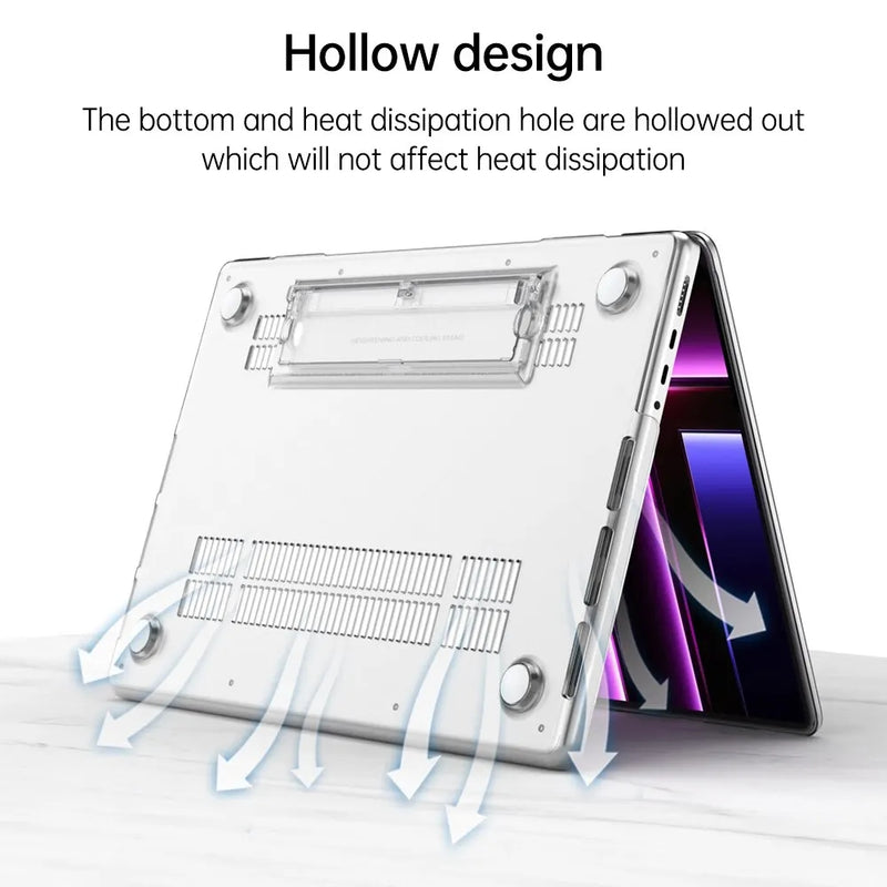 Load image into Gallery viewer, MacBook Air 13.3&quot; (A1466 &amp; A1369) - Matte Transparent Invisible Stand Protective Case
