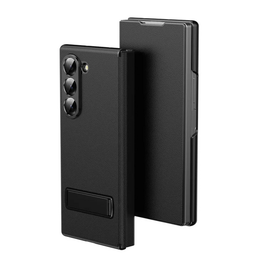 [Built-in Kickstand] Samsung Galaxy Z Fold7 (SM-F966) - Premium Leather Shockproof Case