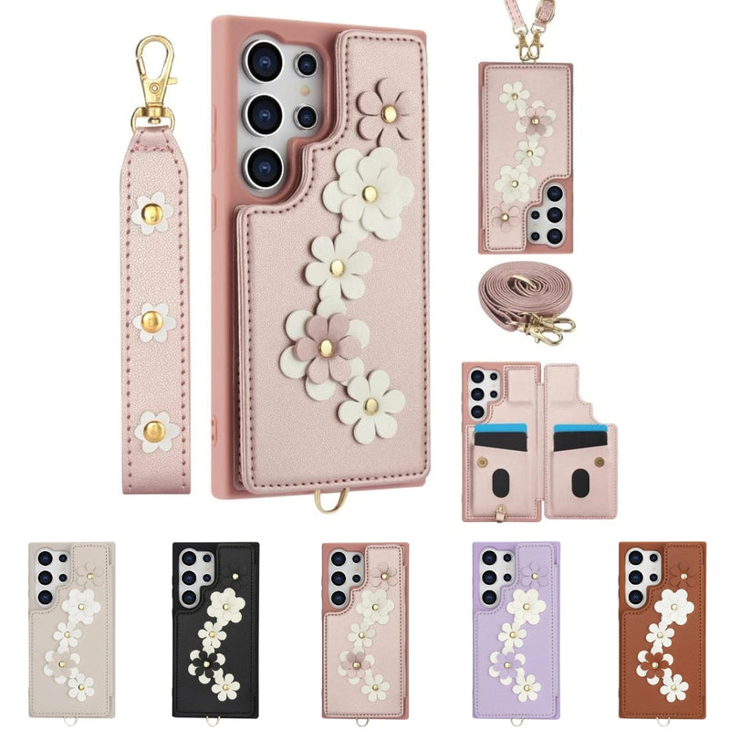 Load image into Gallery viewer, [With Card Slot] Samsung Galaxy A13 4G/5G/A04S/A04/M13 5G - Flower-decorated Leather Wallet Series Stand Case
