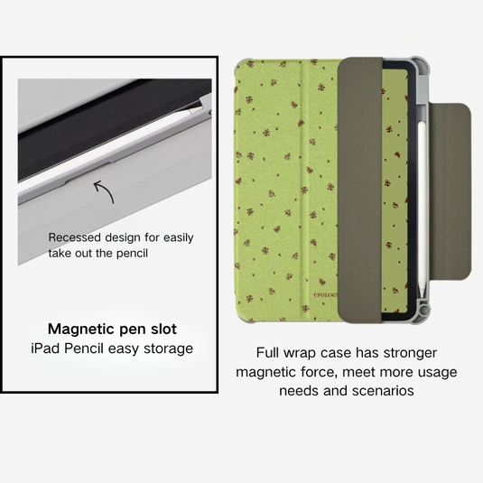 [Detachable][Built-in Pen Slot] Apple iPad 10.9/11'' 10/11th Gen (2022/2025) Ditsy Floral Magnetic Double-Sided Full-Cover Shockproof Case - i-Station Mobile Phone & Electronic Device Repair and Accessories
