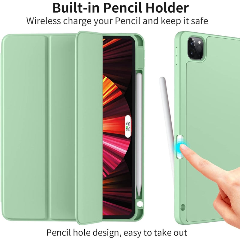 Load image into Gallery viewer, [With Pen Slot] Apple iPad Pro 11&quot; 2018/2020/2021/2022 - Soft TPU Smart Sleep Drop Proof Magnet Stand Case
