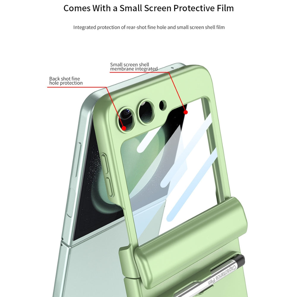 [With Pen Slot] Samsung Galaxy Z Flip 5 (SM-F731) - Magnetic Hinge Shockproof Phone Case - i-Station Mobile Phone & Electronic Device Repair and Accessories