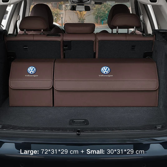 Volkswagen Microfiber Leather Car Trunk Storage Box for Tiguan, Golf, T-Roc, Amarok, Passat, Touareg, Taos, Atlas, ID.3, ID.4