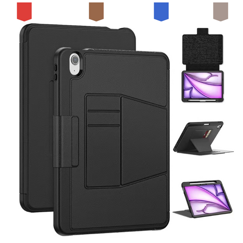 [With Card Slot] Apple iPad 7/8/9 10.2'' 7/8/9th Gen (2019/2020/2021) Genuine Leather Full-protection Shockproof Case With Pen Slot