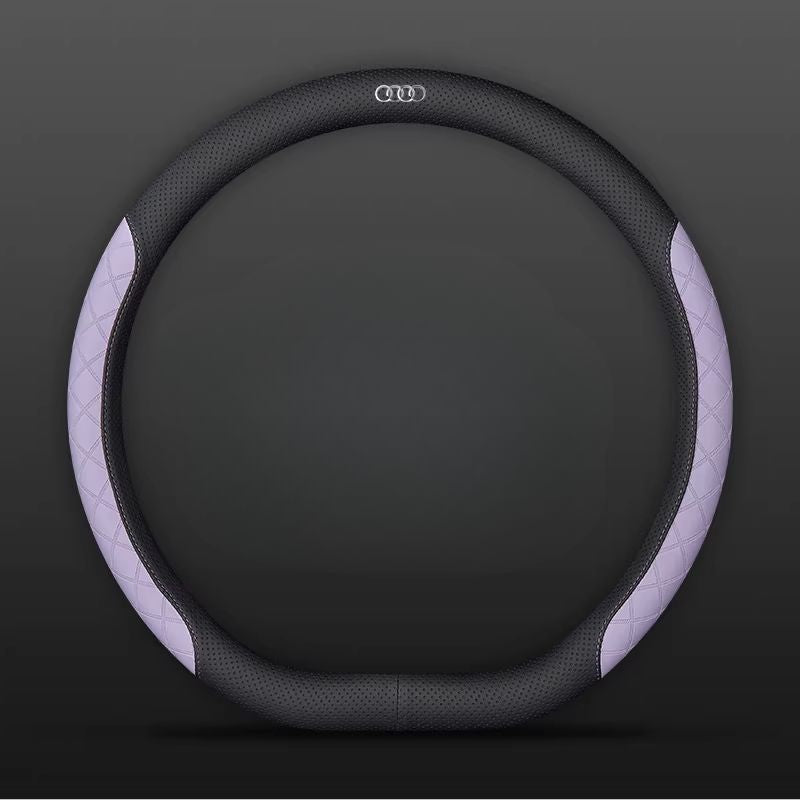 Load image into Gallery viewer, Audi PU Leather Steering Wheel Cover with Heat-Pressed Embossed Texture For A5, A6, A7, A8L, Q2L, Q3, Q4, Q5L, Q7, Q8
