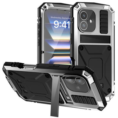 [Magsafe Compatible] Apple iPhone 12/Pro/Max - Metal Full Coverage Waterproof Heavy Duty Series Case With Stand - i-Station Mobile Phone & Electronic Device Repair and Accessories