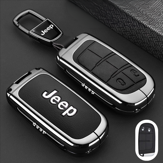 Jeep Premium Leather Protection Car Key Fob Case Cover for Grand Cherokee, Renegade, Compass, Commander, Cherokee - i-Station Mobile Phone & Electronic Device Repair and Accessories