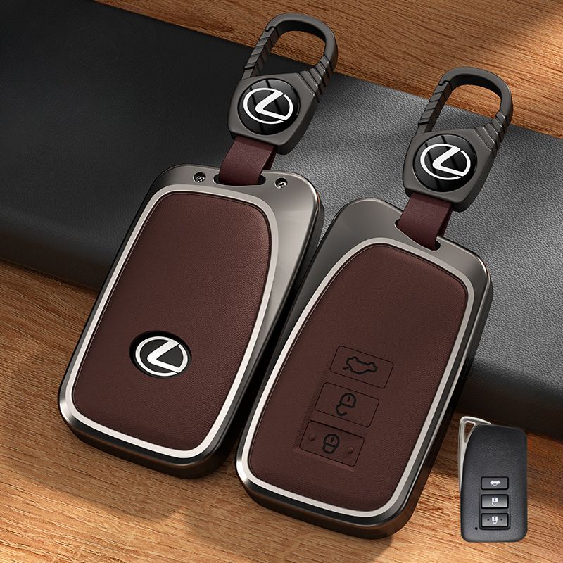 Load image into Gallery viewer, Lexus Aluminum Alloy + PU Leather Car Key Fob Case Cover For ES200, ES300h, RX350h, RX300, NX200, NX260 - i-Station Mobile Phone &amp; Electronic Device Repair and Accessories
