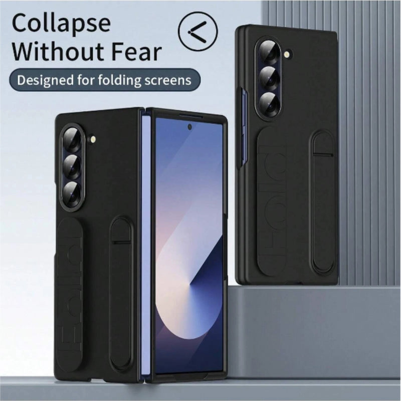 Load image into Gallery viewer, [Built-in Stand] [With Wrist Strap] Samsung Galaxy Z Fold 4(SM-F936) - Skin feel Holder Shockproof Phone Case
