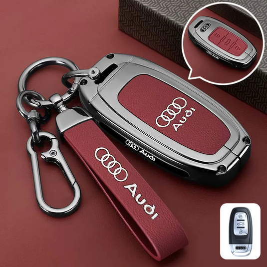 Audi Premium Leather Protection Car Key Fob Case Cover For A3, A4, A5, A6, Q2, Q3, Q5, Q7, Q8, e-tron - i-Station Mobile Phone & Electronic Device Repair and Accessories