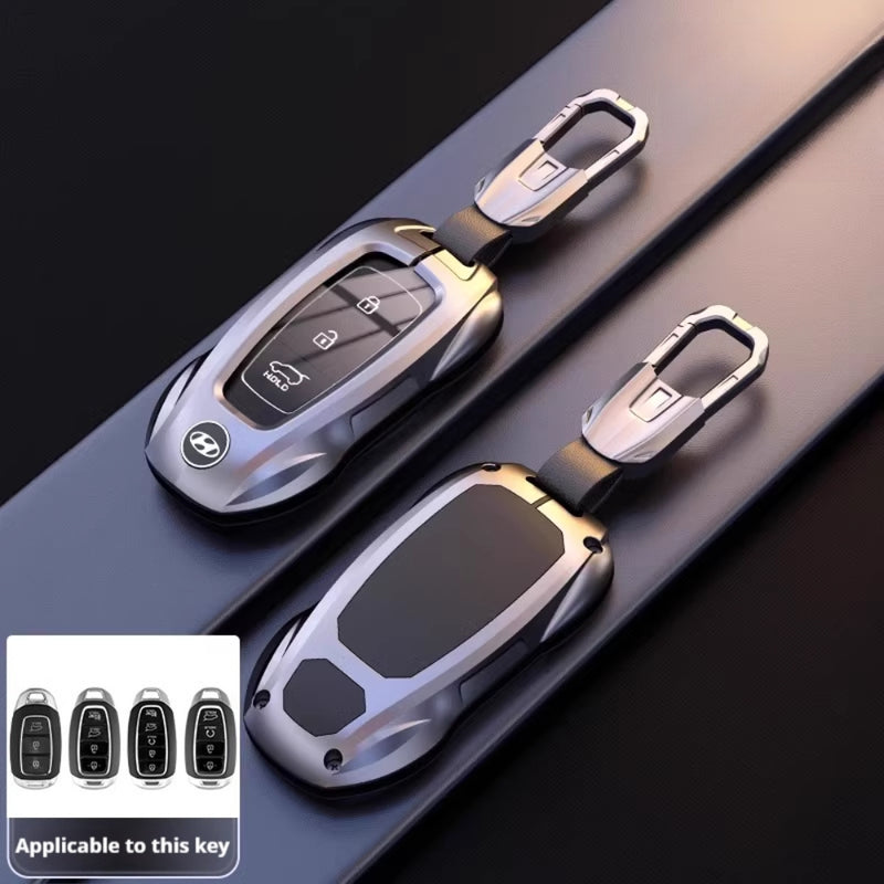 Load image into Gallery viewer, Hyundai Stylish Metal Car Key Protective Case For Tucson, Sport, Elantra, Santa Fe, ix35, ix25
