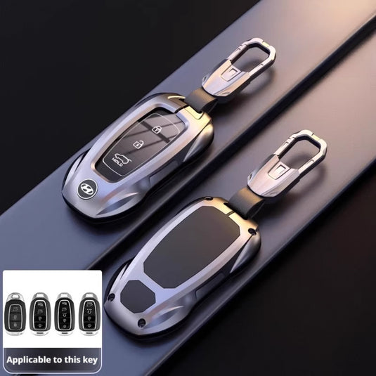 Hyundai Stylish Metal Car Key Protective Case For Tucson, Sport, Elantra, Santa Fe, ix35, ix25