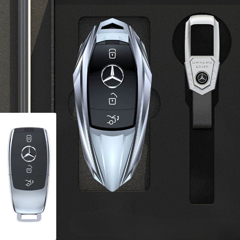 Load image into Gallery viewer, Mercedes Benz Mecha Style Zinc Alloy Car Key Fob Case Cover For Benz A, B, C, E, S, G-Class, GLA, GLB, GLC, GLE, GLS, CLA, CLS, EQC - i-Station Mobile Phone &amp; Electronic Device Repair and Accessories
