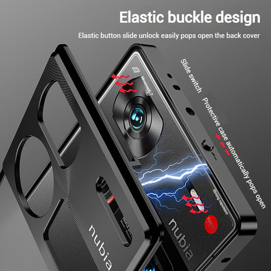 ZTE Nubia Z60 Ultra Metal Frame Matte Shockproof Phone Case with Snap Lock