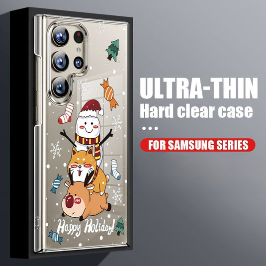 [Magsafe Compatible] Samsung Galaxy S24/Plus/Ultra - Santa Claus Reindeer Penguins Snowmen Christmas Series Transparent Case