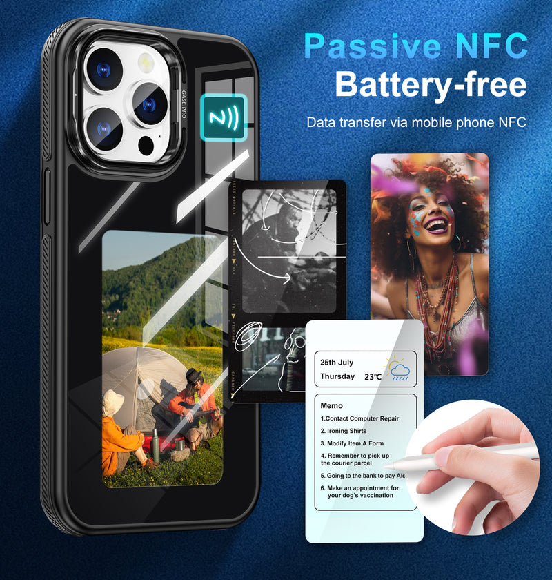 Load image into Gallery viewer, [DIY Display Imaging][Built-in Stand][Magsafe Compatible] Apple iPhone 14/Plus/Pro/Pro Max DIY Smart Protective Case NFC Phone Case Custom Image AI Cell Phone Basic Case Fashion Series Case
