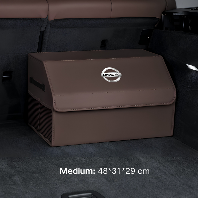Load image into Gallery viewer, Nissan Microfiber Leather Car Trunk Storage Box for Sylphy, Qashqai, Terra, X-Trail, Patrol, Navara
