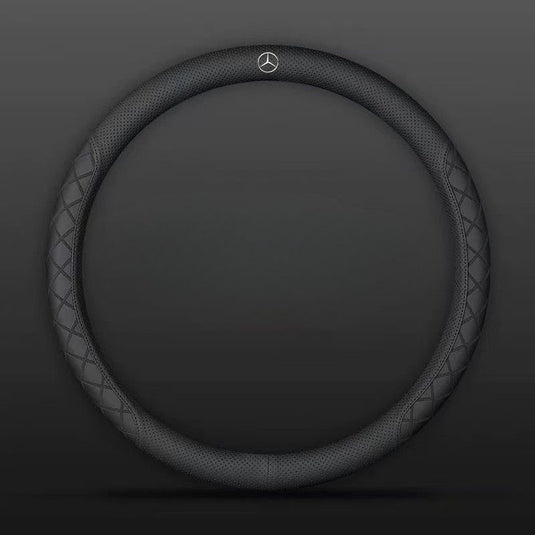 Mercedes-Benz PU Leather Steering Wheel Cover with Heat-Pressed Embossed Texture For C260L, GLB220, GLC, GLE350, GLA200,  E300L