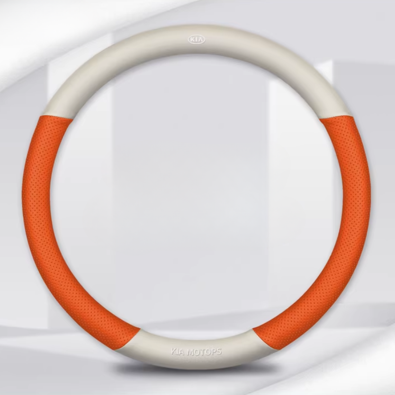 Load image into Gallery viewer, Kia Nappa &amp; Carbon Fiber Car Steering Wheel Covers for K3, K5, K2, Sonet, Sportage, Seltos, KX3, Stonic, K4, KX5, Pegas, EV5
