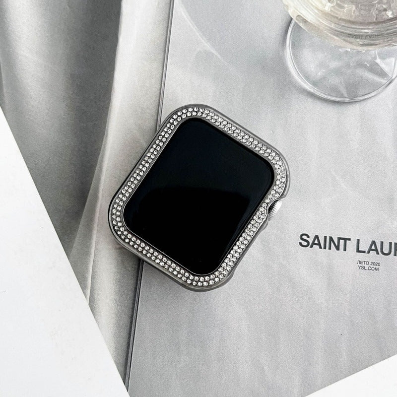 Load image into Gallery viewer, Apple Watch Series 4/5/6/SE/7/8/9 - Diamond-inlaid Double-row Diamond Hollow Watch Case
