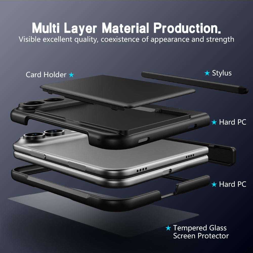 Apple iPhone Duo - Card Bag Holder Hinge Integrated Film Phone Case, with Pen - Polar Tech Australia