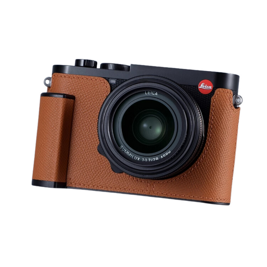 Milicase Custom Genuine Leather Case for Leica Q3 - Protective Cover, Hand Grip