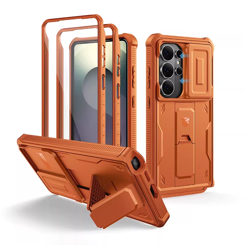 Load image into Gallery viewer, [With Slide Camera Cover][Built-in Stand] Samsung Galaxy S26/Plus/Ultra - Dexnor Military Grade Heavy-Duty Shockproof Rugged Case
