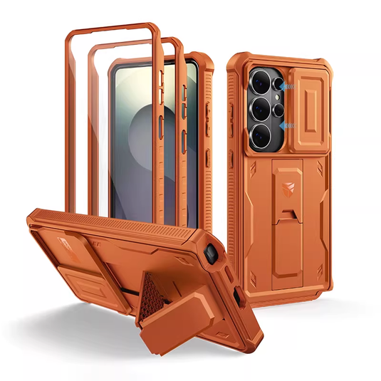 [With Slide Camera Cover][Built-in Stand] Samsung Galaxy S26/Plus/Ultra - Dexnor Military Grade Heavy-Duty Shockproof Rugged Case