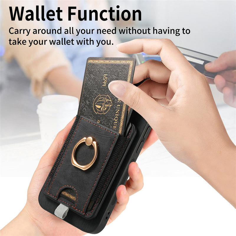 Load image into Gallery viewer, [With Ring Bracket][Detachable] Motorola Moto G15/Power Shockproof Wallet Series Case With Card Slot

