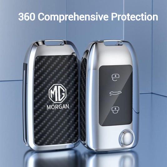MG Zinc Alloy + TPU Smart Car Key Fob Case Cover For MG3, MG5, MG6, MG7, GT, GSF, ONE, ZS, EV EZS, HS, EHS,ONE