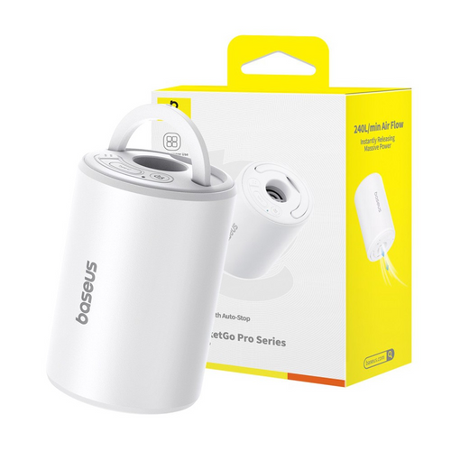 Baseus PocketGo Pro Series Portable Air Pump-Stellar White - i-Station Mobile Phone & Electronic Device Repair and Accessories