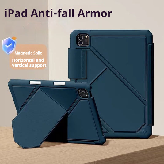 [Built-in Stand][Magsafe Compatible] Apple iPad Air 11-inch M2 (2024) Detachable Shockproof Armor Case With Pen Slot