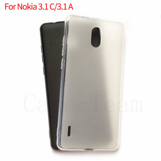 Nokia 3.1 A/3.1 C - AirPillow Cushion Transparent Soft Clear TPU Four Corners Protective Case With 2PC 9H Tempered Glass Screen Protector