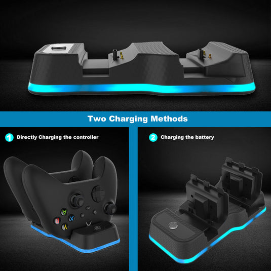 Xbox X/S Dual Charging Station with Dual USB-C Ports & LED Indicator - Polar Tech Australia