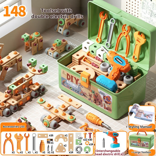 Kids DIY Assembly Construction Tool Set – Creative Building & Parent-Child Interactive Learning Toy - i-Station Mobile Phone & Electronic Device Repair and Accessories