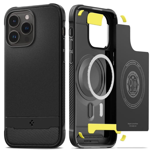 [Magsafe Compatible] Apple iPhone 13/Pro/Pro Max Rugged Armor MagFit shockproof Air Cushion TPU Bumper Technology Carbon Fiber Design Raised Edge Non-Slip Grip Cover Case