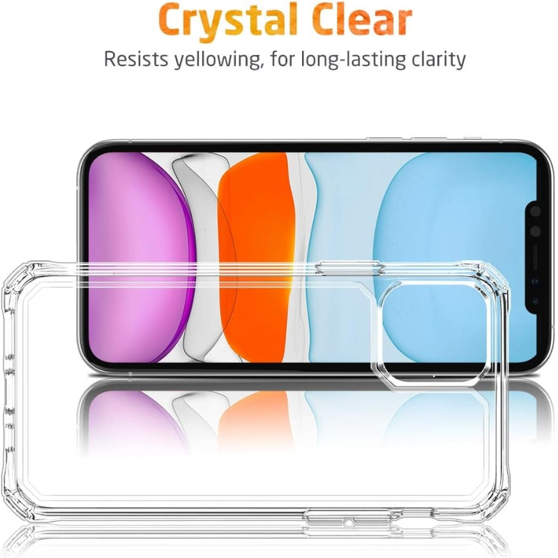 Load image into Gallery viewer, Apple iPhone 11 -  Air Armor Clear Shockproof Scratch-Resistant Military Grade Protection Hard PC + Flexible TPU Frame Essentials Series Case
