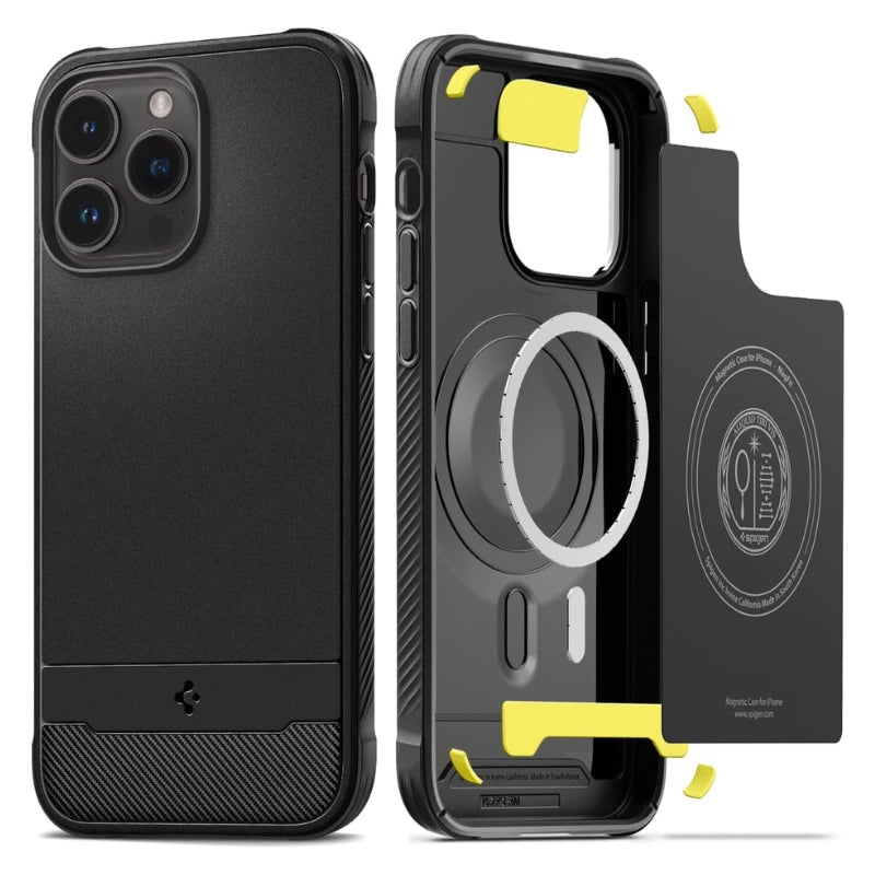 Load image into Gallery viewer, [Magsafe Compatible] Apple iPhone 14/Plus/Pro/Pro Max Rugged Armor MagFit shockproof Air Cushion TPU Bumper Technology Carbon Fiber Design Raised Edge Non-Slip Grip Cover Case
