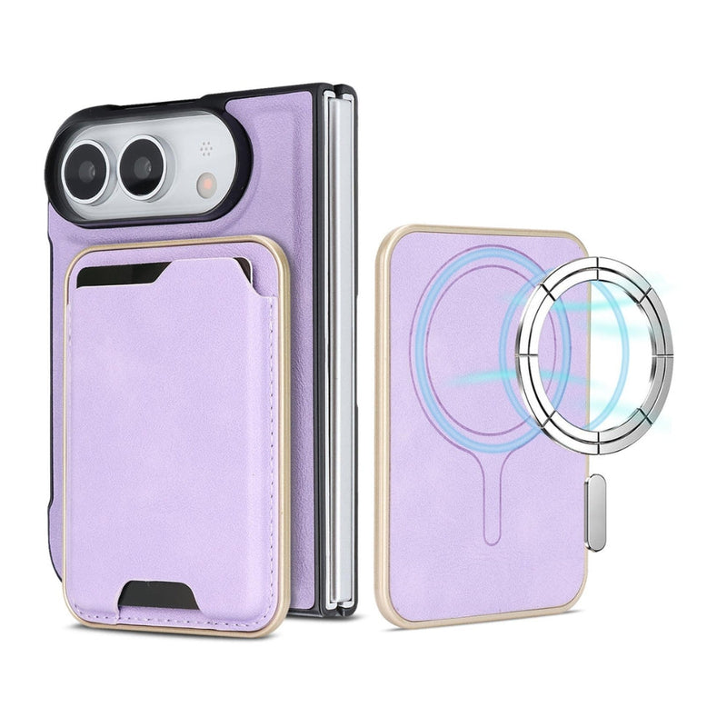 Load image into Gallery viewer, Apple iPhone Duo - Kalebol Slim MagSafe Ring Magnetic Card Bag Leather Phone Case - Polar Tech Australia
