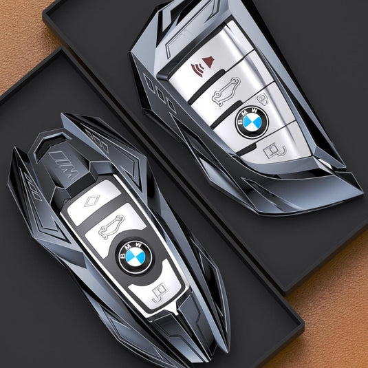 BMW Mecha Style Zinc Alloy Key Case For 1, 3, 5, 7 Series,X1, X3, X5, X6, X7