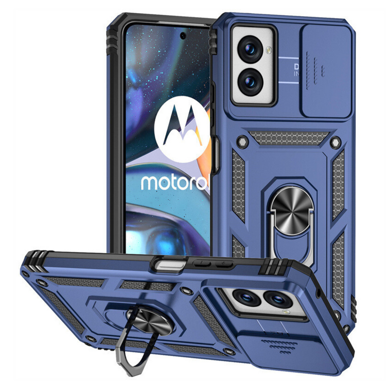 Load image into Gallery viewer, [Magnetic Ring Kickstand][Slide Lens Cover] Motorola Moto G31 - Shield Shockproof Rugged Heavy Duty Case
